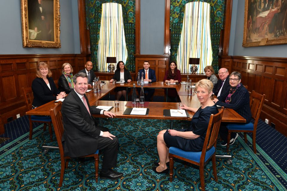  Clockwise from left: Change UK's Chris Leslie, Joan Ryan, Sarah Wollaston, Chuka Umunna, Heidi Allen, Gavin Shuker, Luciana Berger, Anna Soubry, Mike Gapes, Ann Coffey and Angela Smith at their first meeting