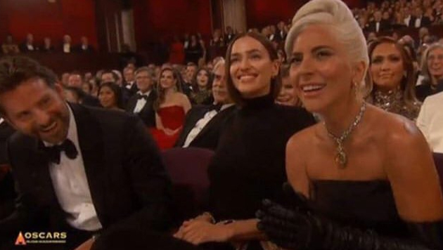  Irina Shayk (middle) is in a feud with Lady Gaga - her boyfriend Bradley Cooper's co-star in A Star Is Born