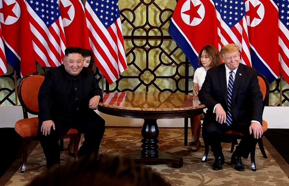  Kim Jong-un and President Trump were all smiles at the beginning of the second day of talks in Hanoi