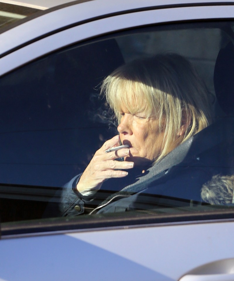 Linda puffed on a cigarette – three years after giving an interview saying she’d kicked the habit