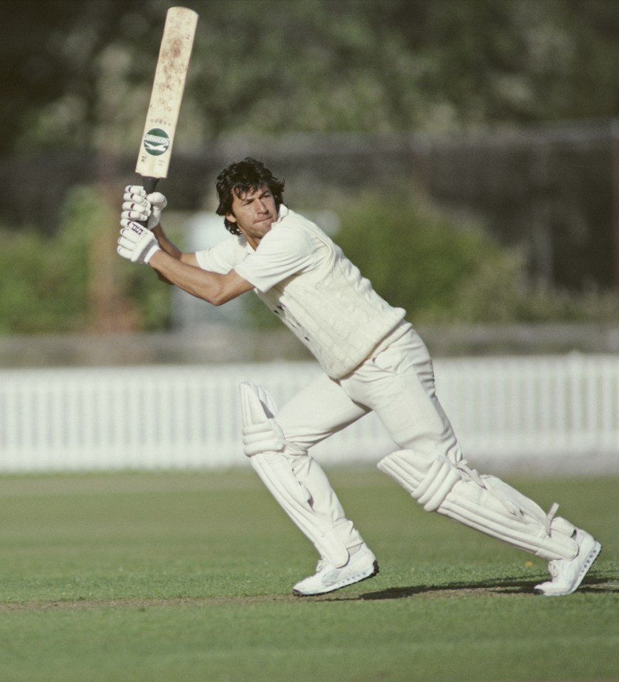  Sussex batsman Imran Khan picks up some runs against Worcestershire in 1981