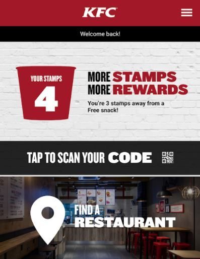  Downloading the KFC app can bag you some freebies