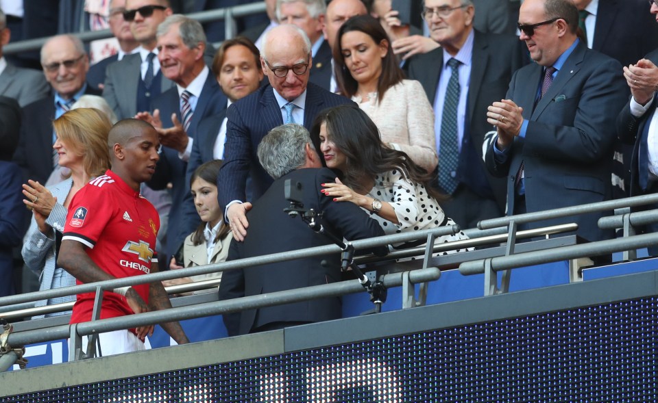 Granovskaia greets Mourinho at the 2018 FA Cup final