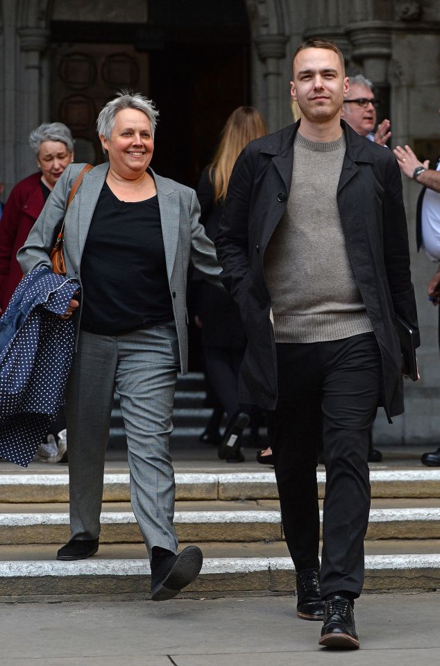  Son David pictured outside the Court of Appeal today hailed the verdict as a 'shot at freedom she never had since she was 15' when she met her future husband