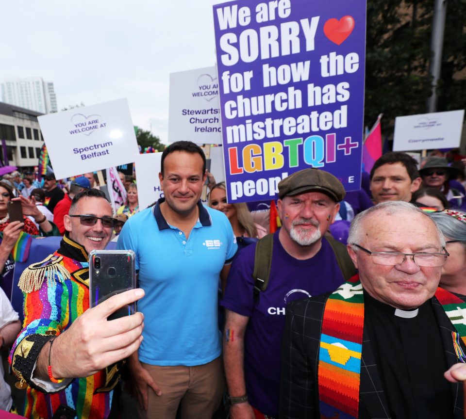  Taoiseach Leo Varadkar before the start of the Belfast Pride parade