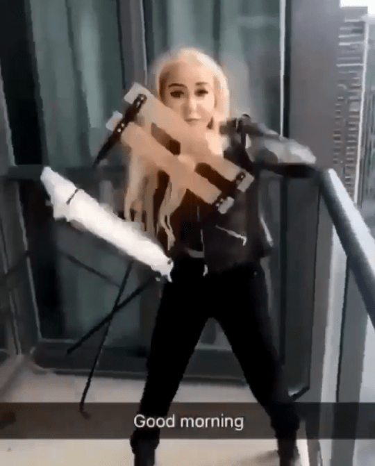  Marcella Zoia, 19, turned herself in to police after shocking footage emerged online showing a chair being thrown from a skyscraper balcony