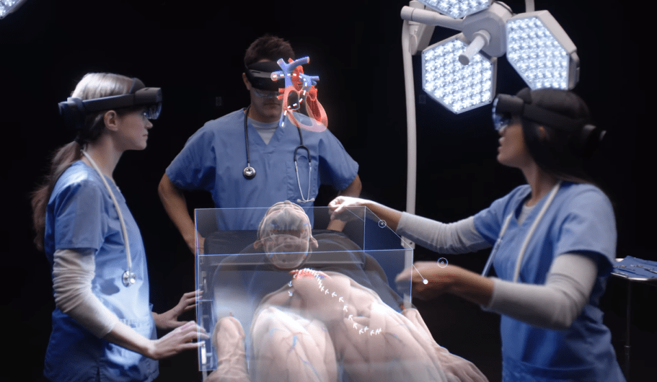  Microsoft imagines a future where surgeons practice on CGI bodies using HoloLens 2