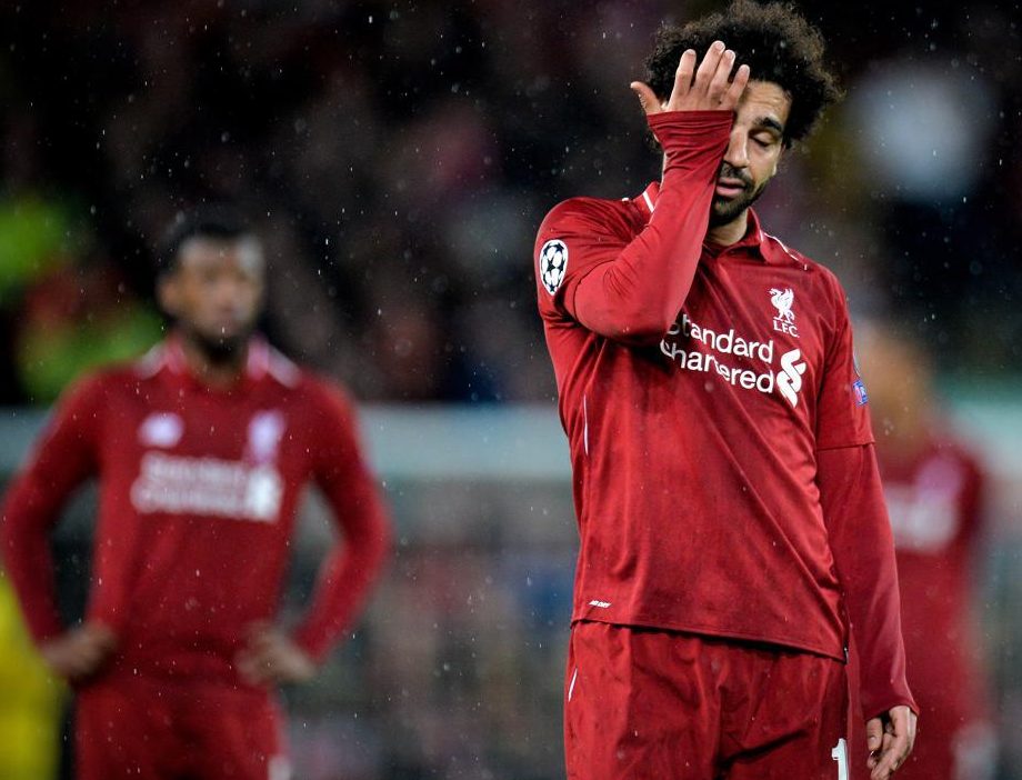  Frontman Mo Salah shows his frustration as Liverpool failed to make a breakthrough