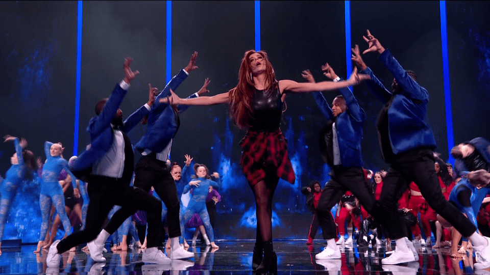  Cheryl's performance in the opening routine was criticised by viewers