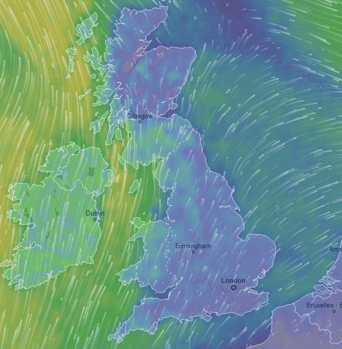  Strong winds could arrive on Tuesday too - with some 50mph gusts sweeping in by midday