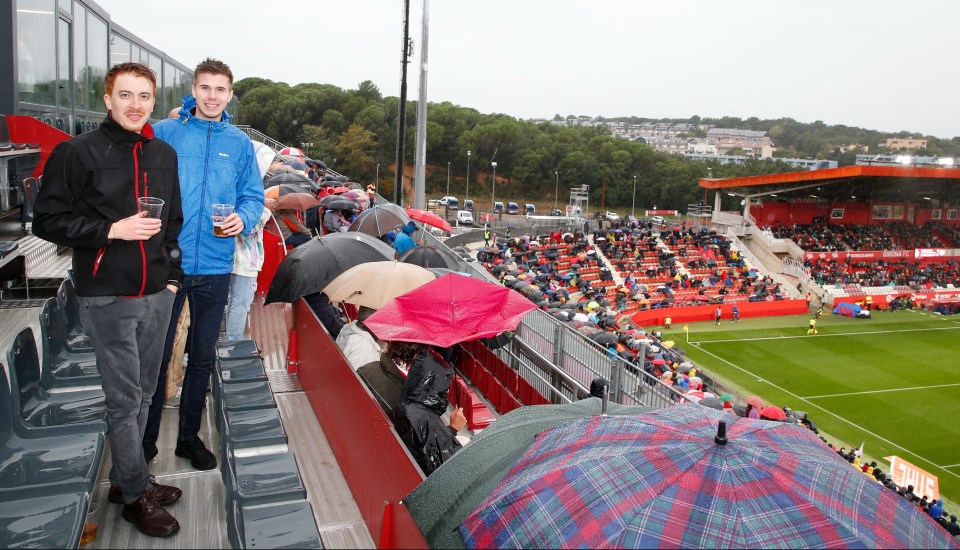 The Sun's reporter Joshua Jones enjoys a pint in the stands as Girona beat Rayo Vallecano