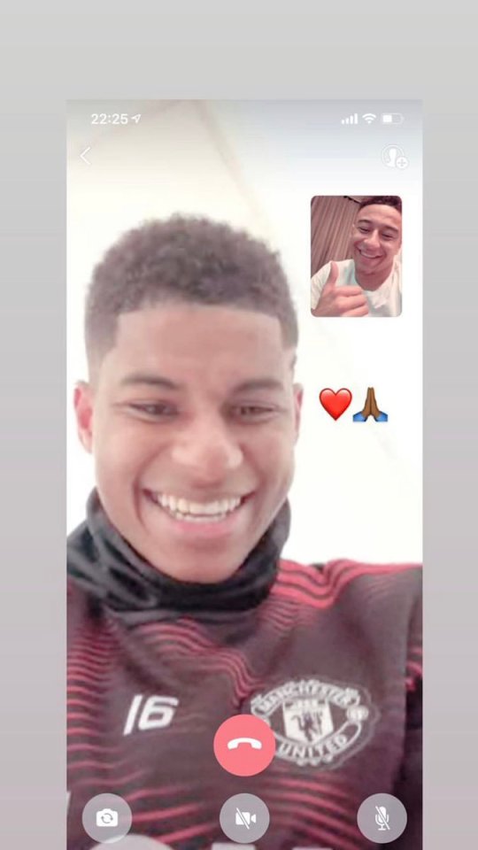  Jesse Lingard had a FaceTime conversation with Marcus Rashford after full-time