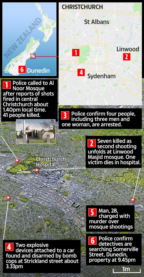 This map shows how the sickening attacks unfolded