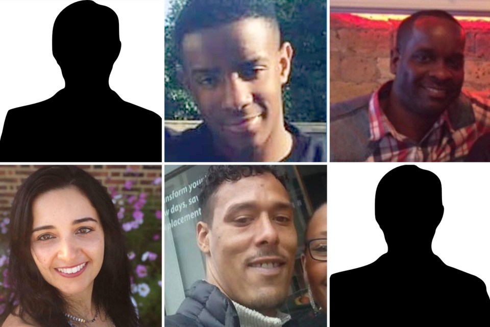  Jurijs Paramonovs, 46, Lejean Richards, 19, Dennis Anderson, 39, Aliny Mendes, 39, Wesley Adyinka, 37, Carl Hopkins, 39