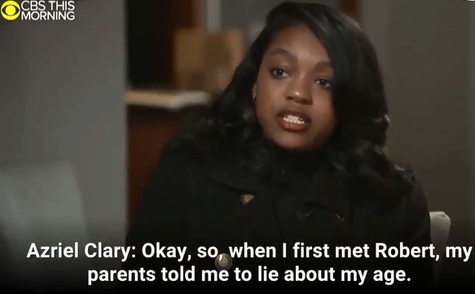  Azriel Clary claimed her parents told her to lie about her age when she met R Kelly