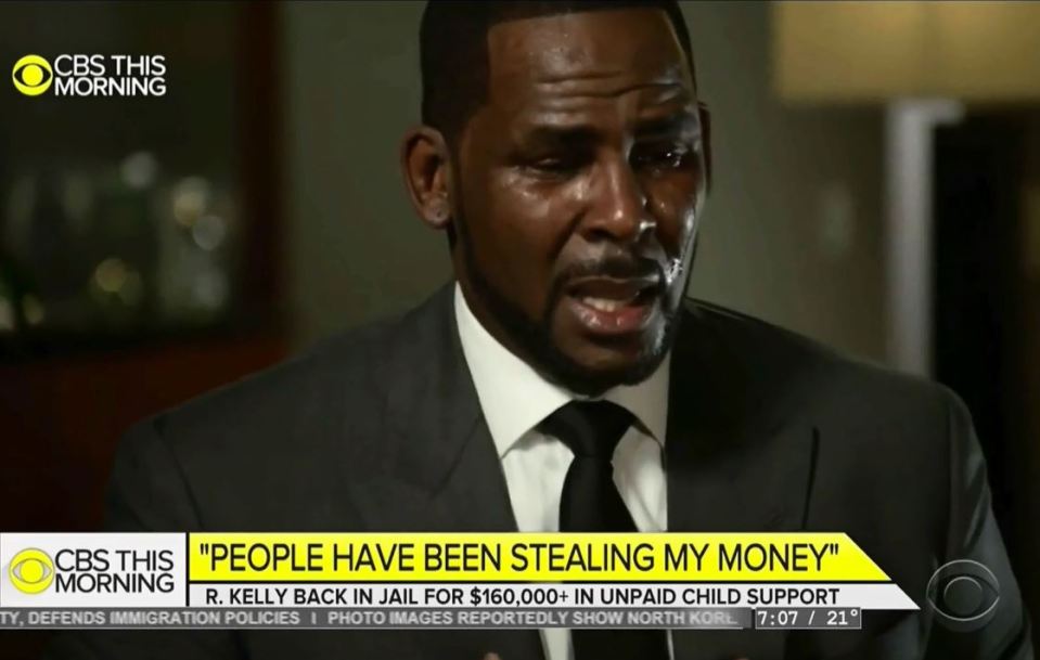  R Kelly was in tears as he spoke about his ex-wife and children on CBS