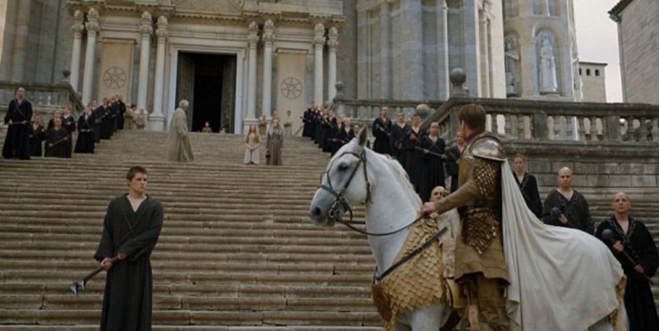 The steps of the cathedral were made famous thanks to scenes such as this in Game of Thrones