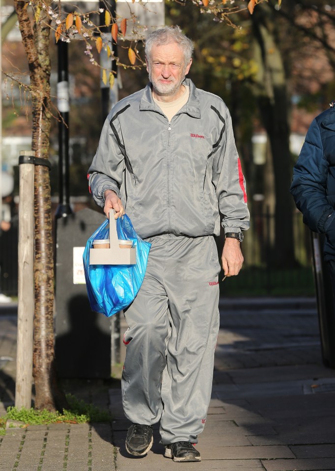  Jeremy Corbyn is often seen out and about in a grey tracksuit