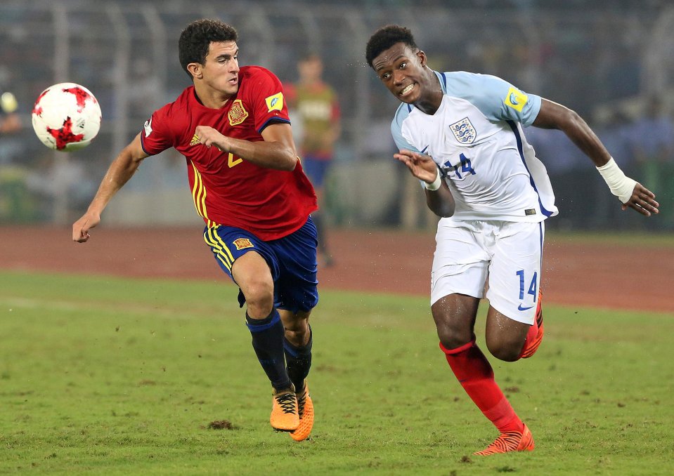  At the Under 17 World Cup Hudson-Odoi shone for England