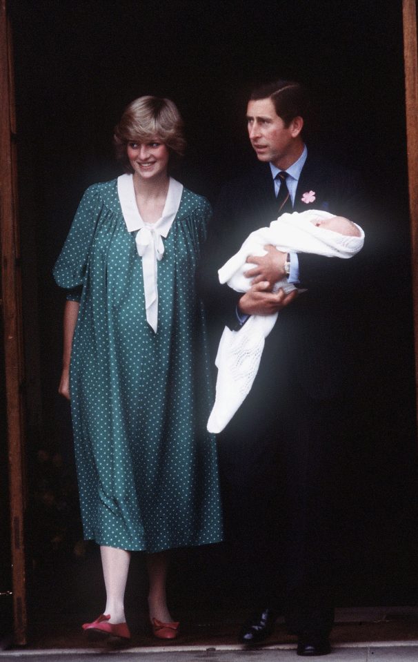  Prince Charles and Princess Diana pictured with their newborn son Prince William on June 22, 1982