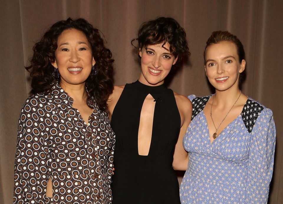  Killing Eve stars Sandra Oh, left, Jodie Comer, right, and creator Phoebe Waller-Bridge