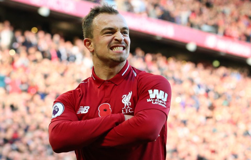  Liverpool have suffered an injury blow with Xherdan Shaqiri out of international duty