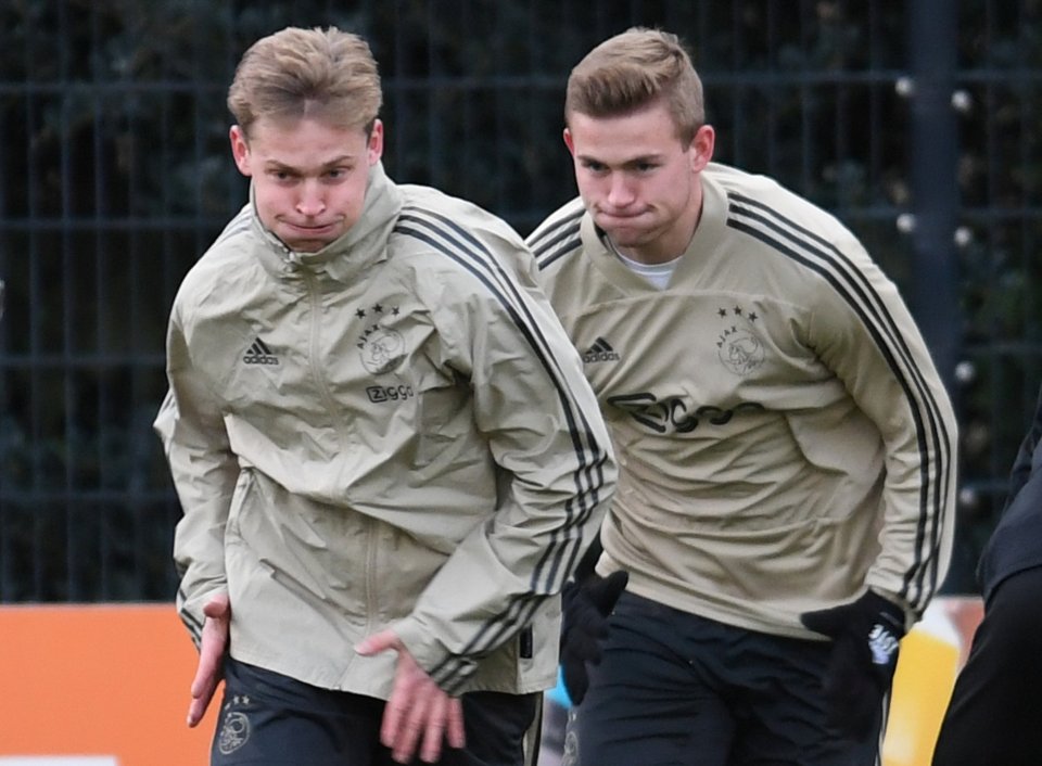  Barcelona signed De Ligt’s Ajax team-mate and friend Frenkie de Jong in January