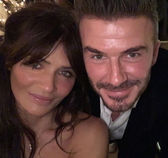  The supermodel sparked comments when she uploaded this selfie of her and David Beckham in December 2018