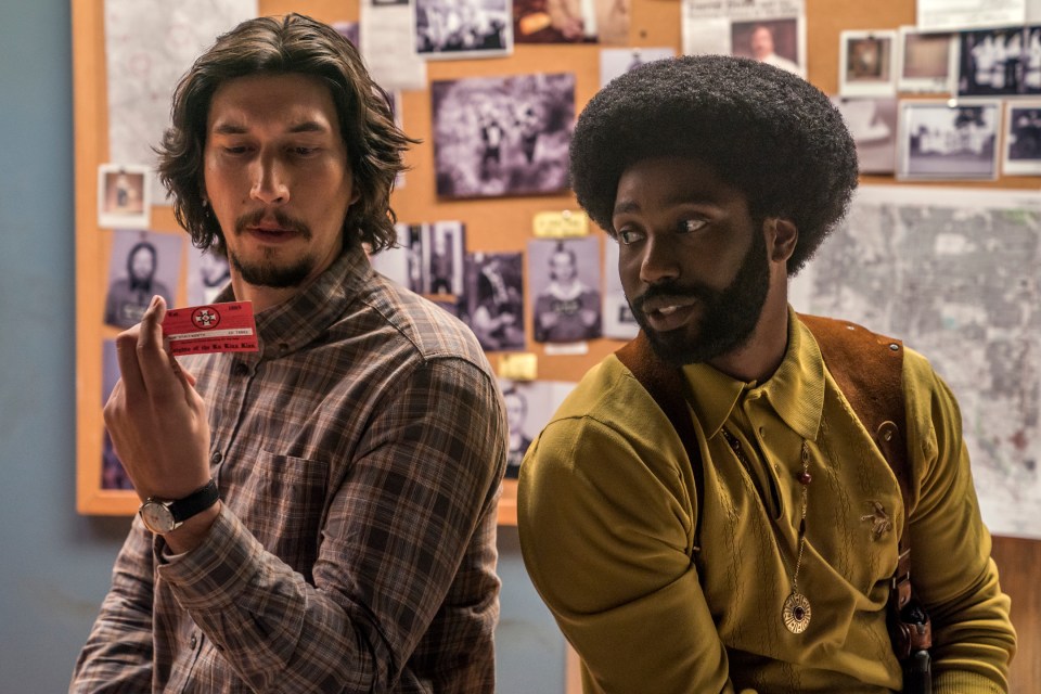  Adam Driver, left, and John David Washington, right, were leading actors in the film 'BlacKkKlansman', which was nominated for an Oscar for best picture