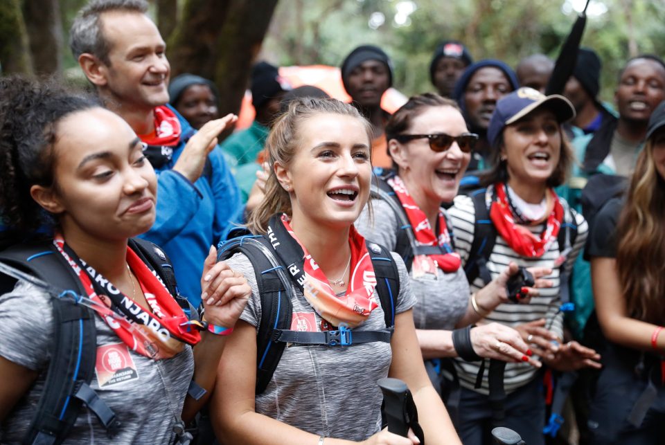  Dani was joined by Little Mix’s Jade Thirlwall and Leigh-Anne Pinnock.Ed Balls, Shirley Ballas, Dan Walker, Anita Rani, Alexander Armstrong and Osi Umenyiora also successfully made the climb