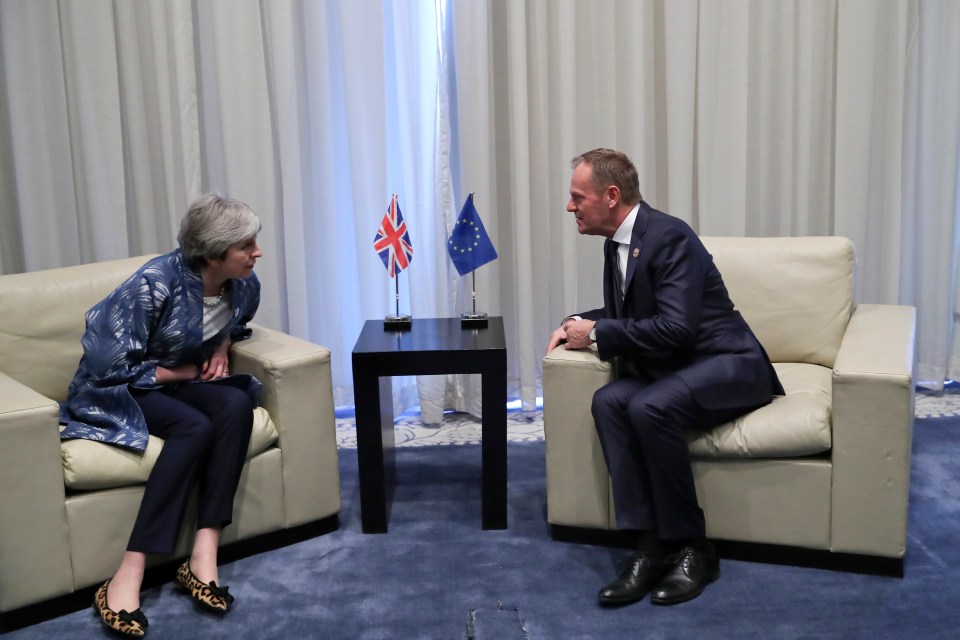  Theresa May and Donald Tusk are negotiating over Brexit