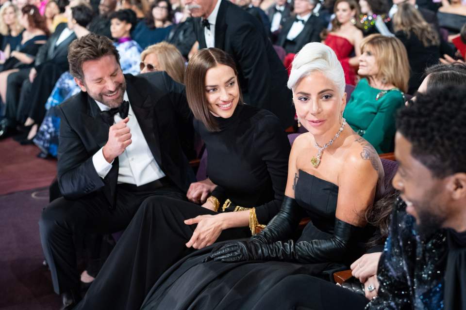  Lady Gaga with Bradley Cooper and his girlfriend Irina Shayk