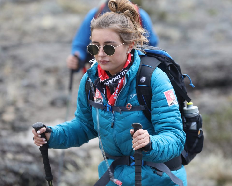  Dani, 23, was among nine celebrities who made the climb in aid of Comic Relief