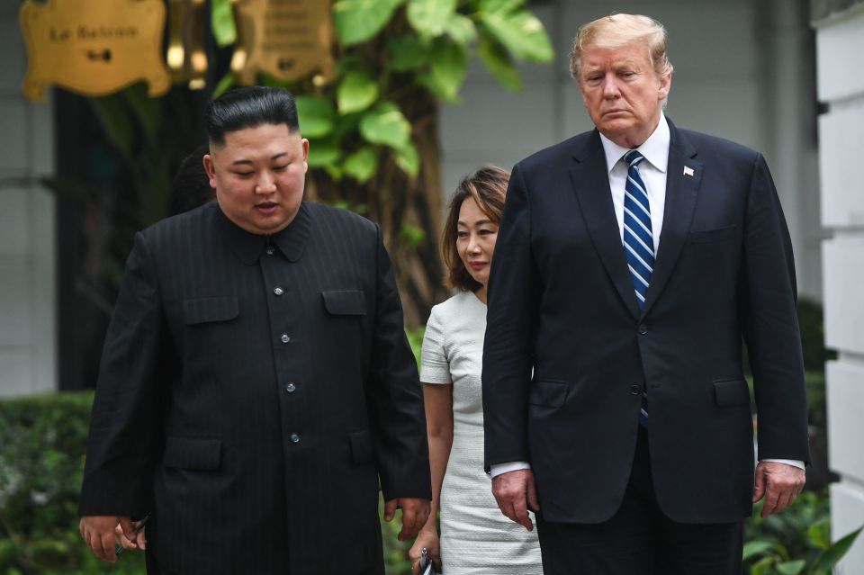  Kim Jong-un and Donald Trump in Hanoi before talks dramatically broke down on Thursday