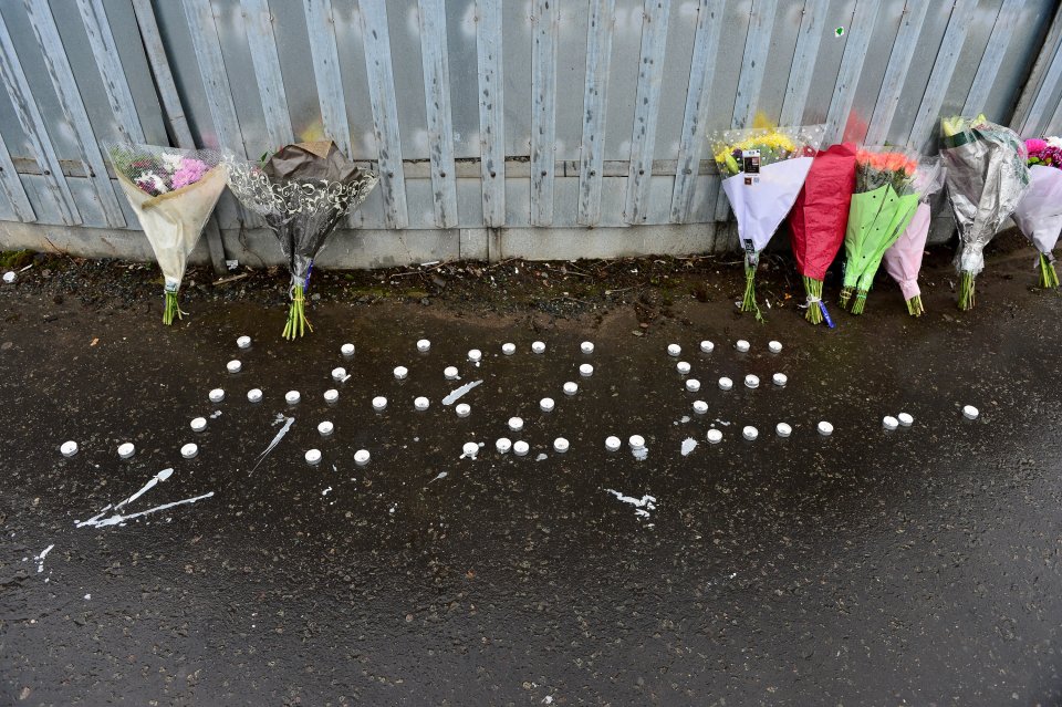  Heartbreaking tributes were left to the teen at the scene of the attack