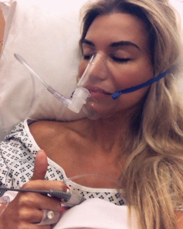  Christine McGuinness is recovering from a biopsy in hospital after being "in lots of pain" for the last year