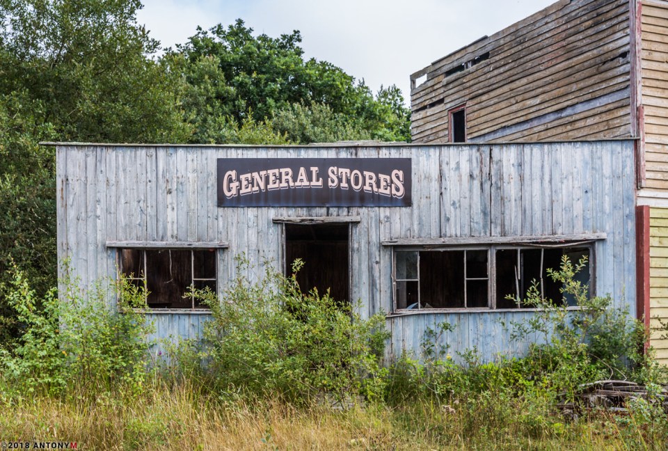 The hollowed out general store is meant to resemble the Mid West of America during the late 1800s