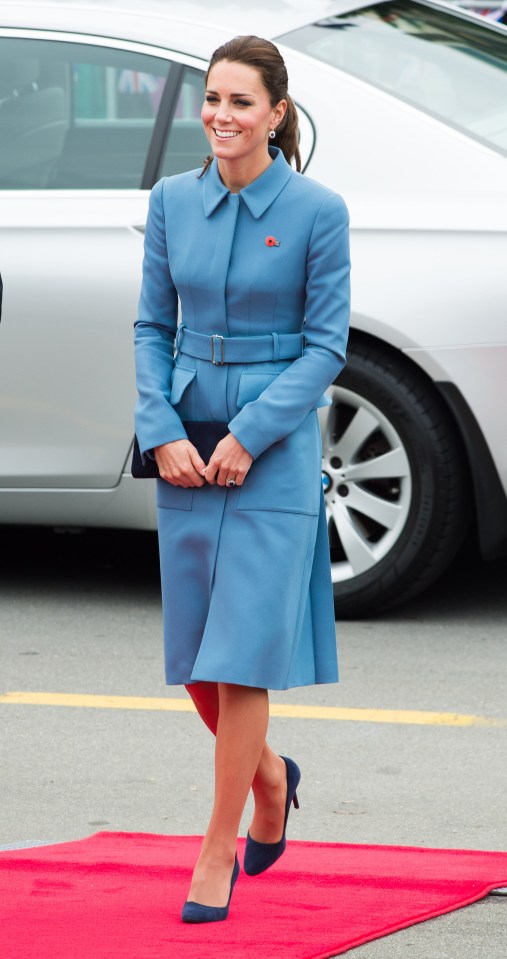  The Duchess of Cambridge was spotted in a pale blue number in April 2014