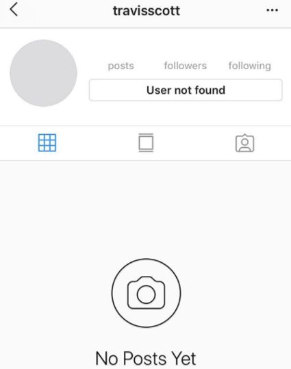  Travis has since deleted his Instagram