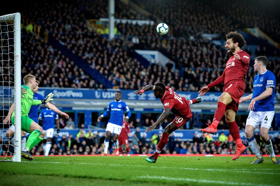 Salah squandered a number of chances for the Reds at Everton on Sunday