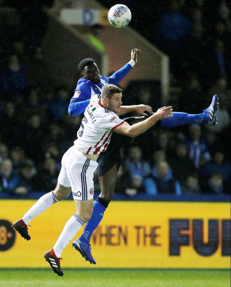  Owls star Dominic Iorfa tangles with Jack O'Connell in a dour derby at Hisslborough