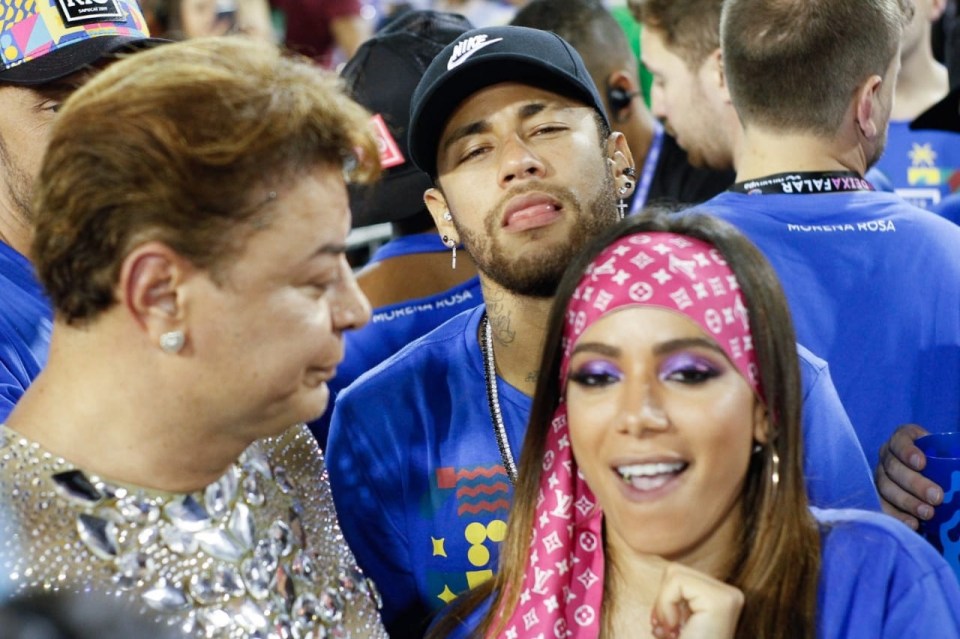  Neymar was loving life at the celebration at the Sambadrome in Rio