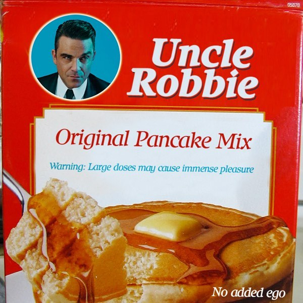 Robbie Williams got excited about it too and mocked up his own packaging