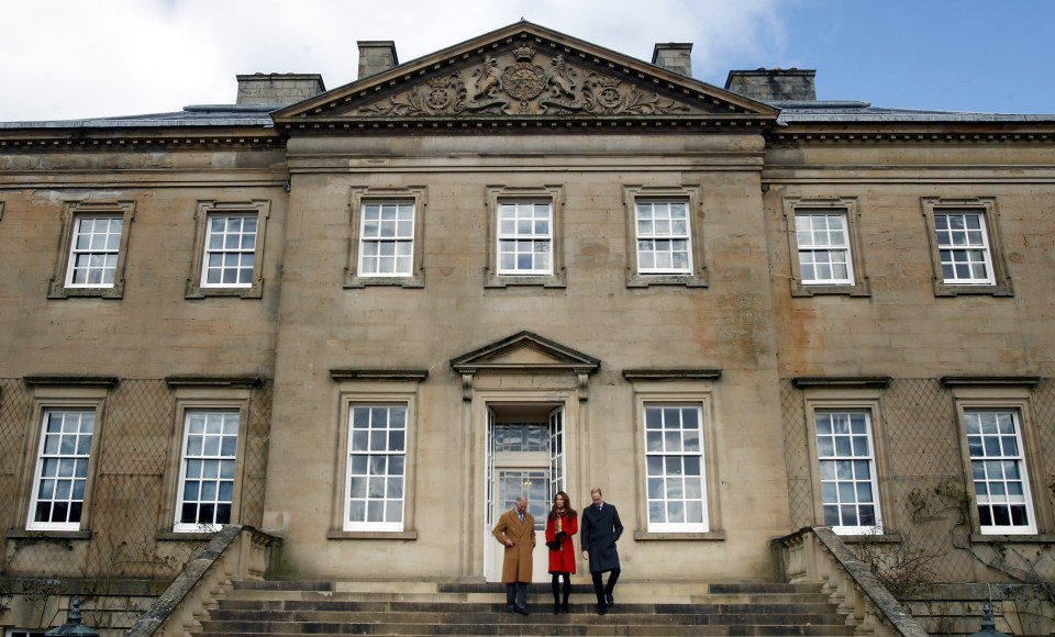  Charles with Wills and Kate at the stately home in 2013