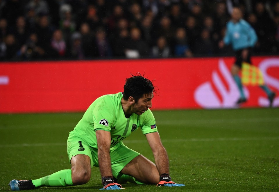 Buffon was left distraught after gifting United their second goal