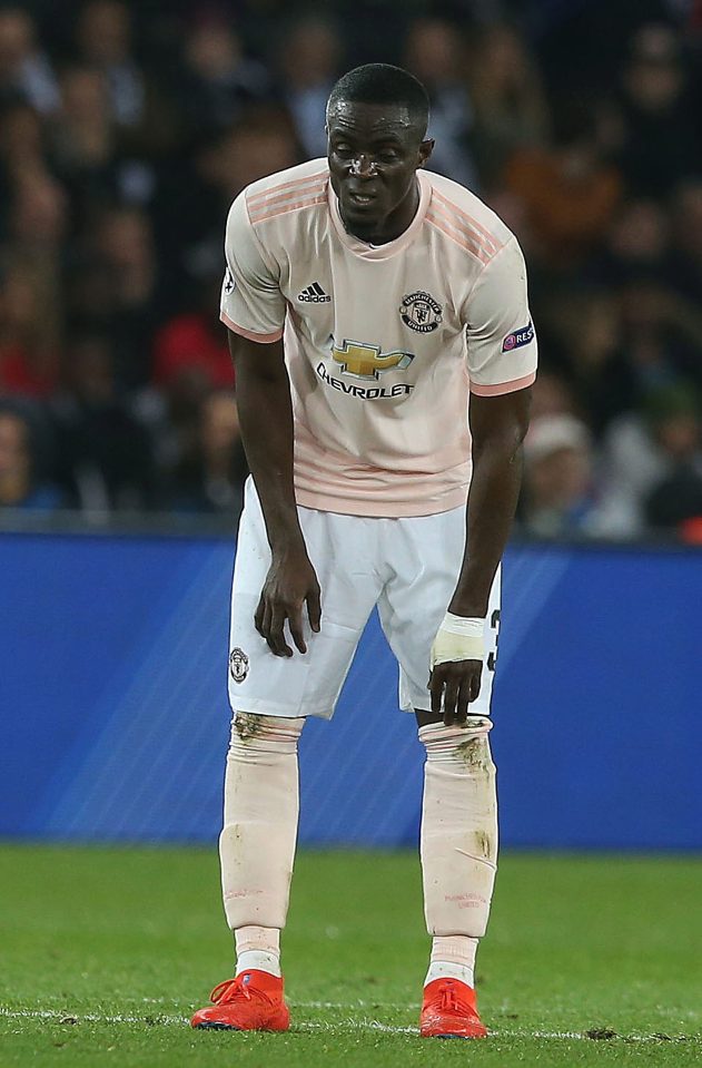  Eric Bailly had a nightmare in Paris and was taken off before half time