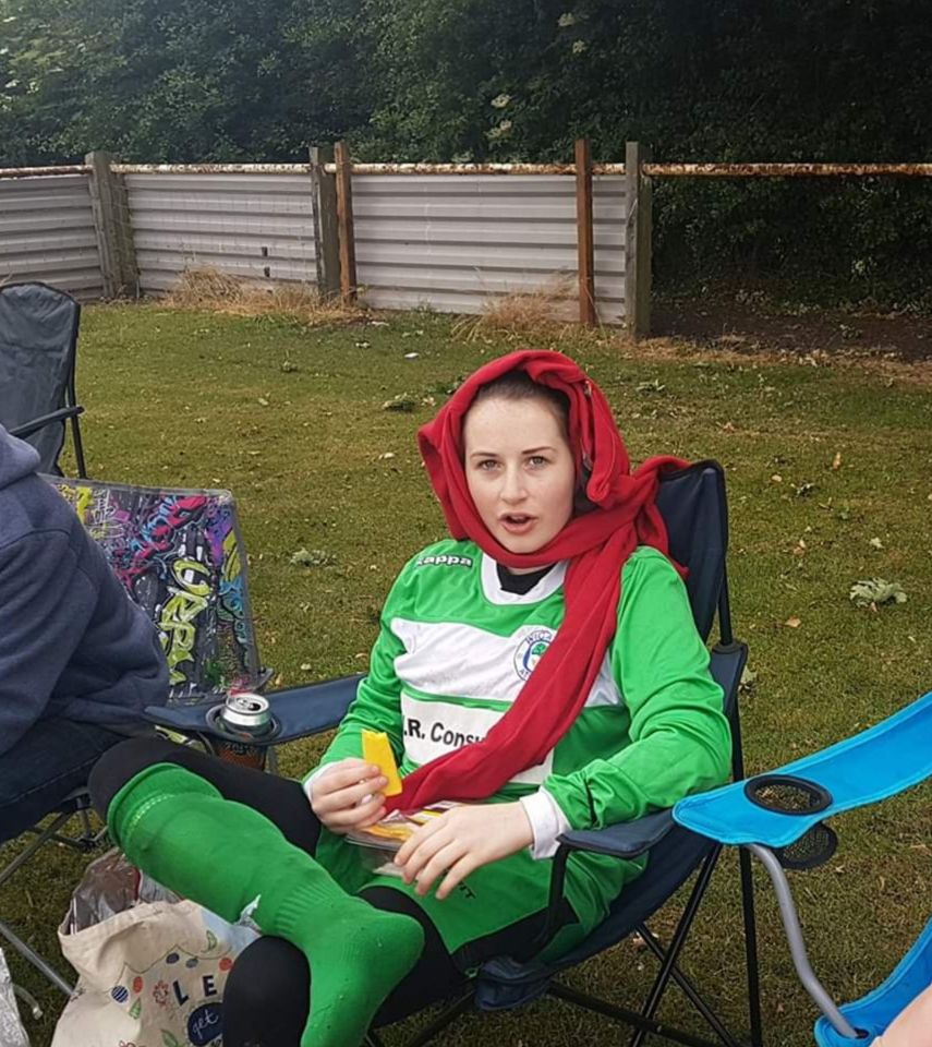  Jade in her football kit before the first accident took place