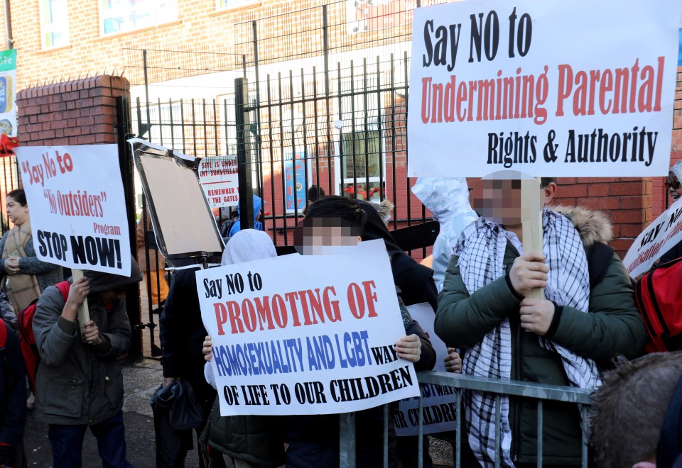  There had been weekly protests outside the school gates over the LGBT lessons