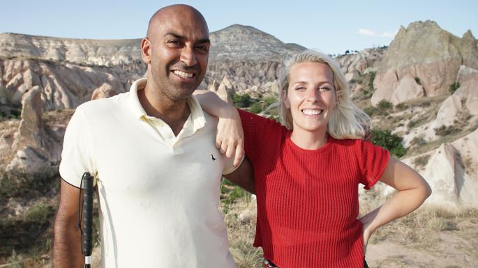  Travelling Blind is a one-off documentary with Sara Pascoe and Amar Latif