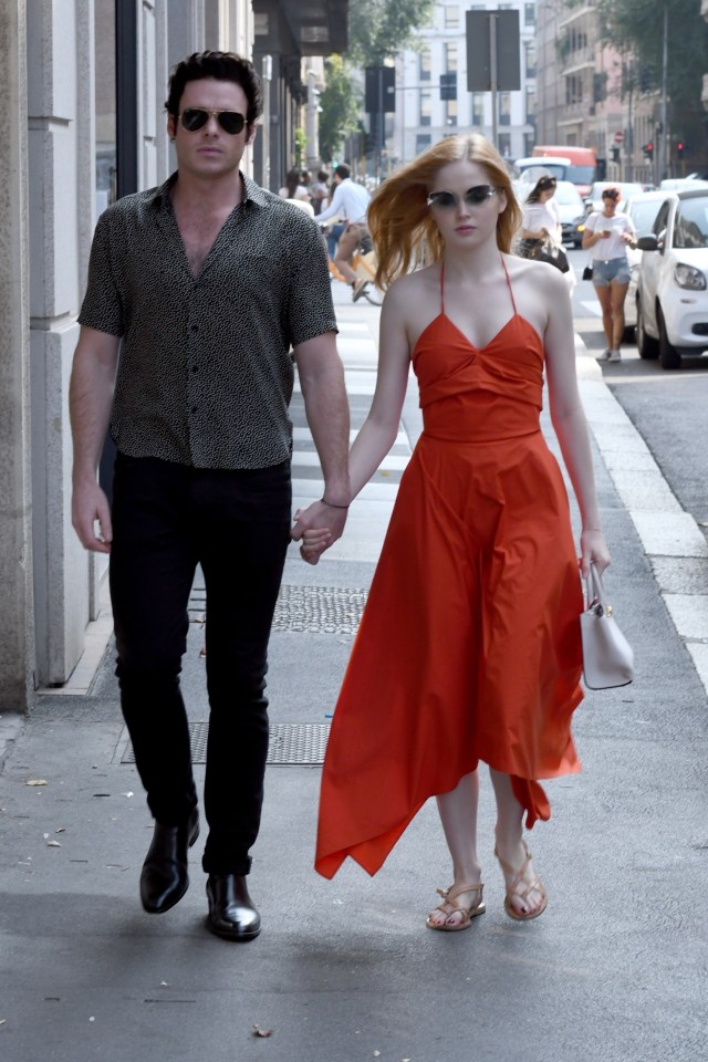  The TV hunk, 32, with then-girlfriend Ellie Bamber at Milan Fashion Week last September